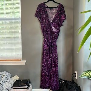 Purple Printed maxi dress